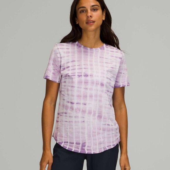 Lululemon Love Crew T-Shirt Shibori Square Lavender Dew Wisteria - Picture 2 of 9